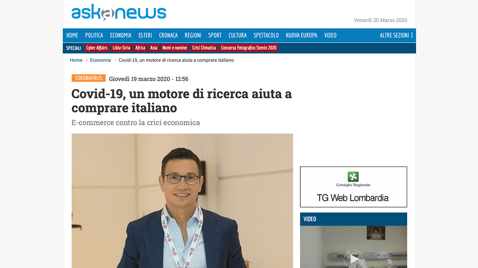 Covid-19, un motore di ricerca aiuta a comprare italiano